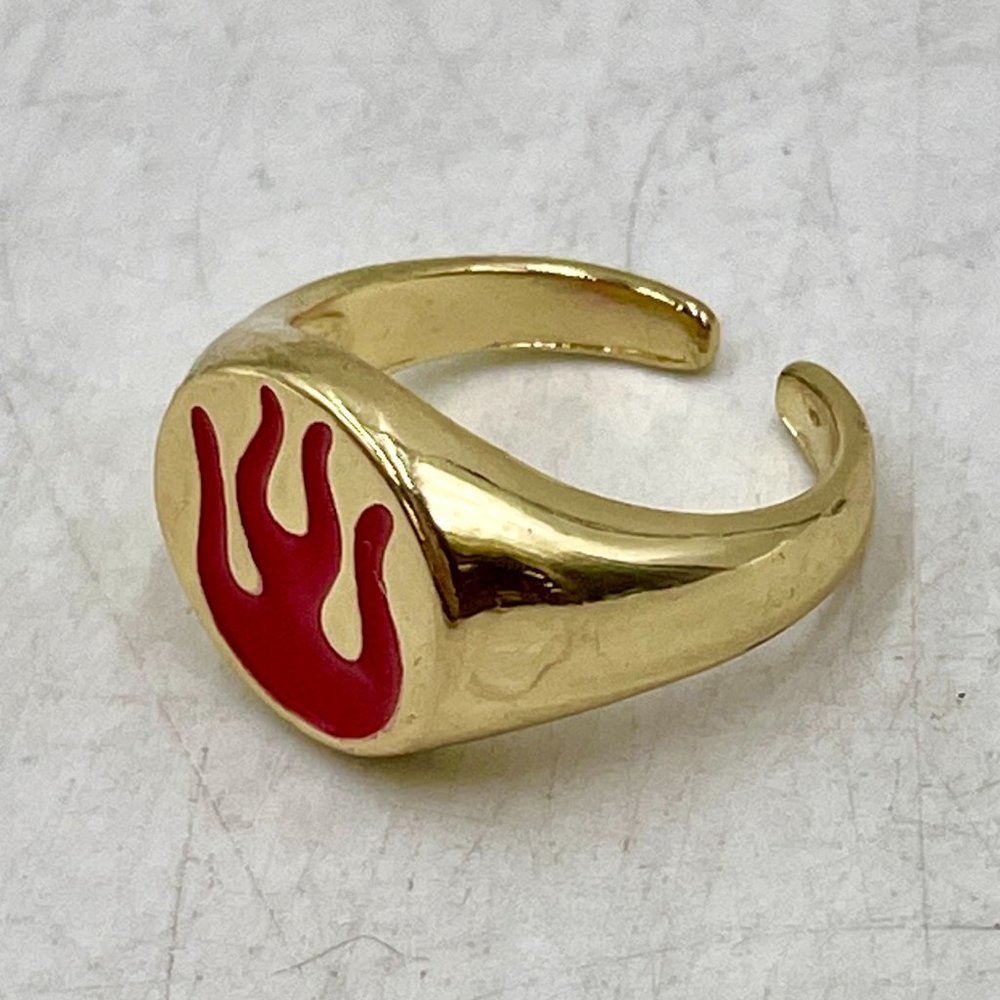 Women's SHEIN Halloween Flame Detail Cuff Ring